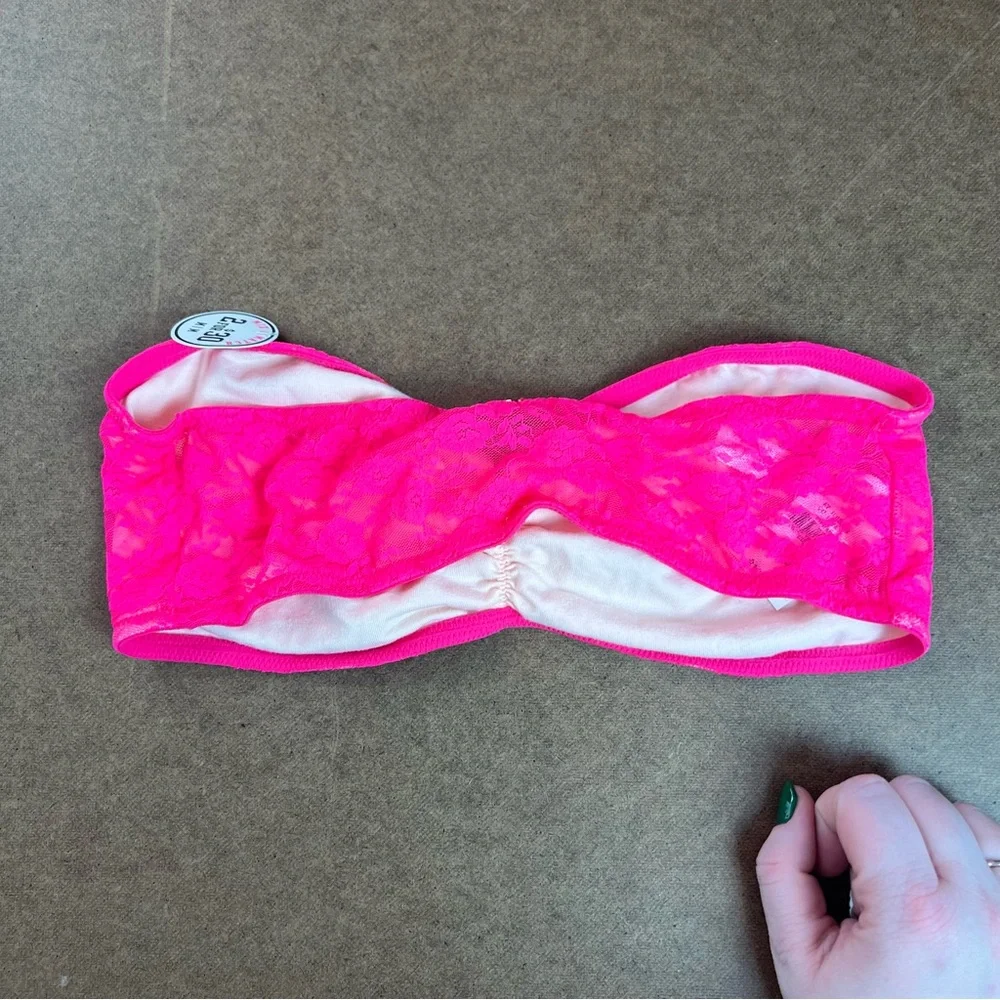 Victoria’s Secret PINK Lace Bandeau, size Medium NWT